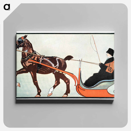 アートパネル-Man in carriage - エドワード ペンフィールド Canvas.