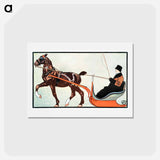 アートポストカード-Man in carriage - エドワード ペンフィールド Postcard.