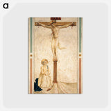 アートポストカード-Crucifixion with St. Dominic Flagellating Himself - フラ アンジェリコ Postcard.
