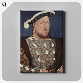 アートパネル-Portrait of Henry VIII, King of England - ハンス ホルバイン Canvas.