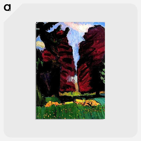 アートポストカード-Copper Beeches - アンリ マティス Postcard.