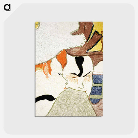 アートポストカード-L' Anglais au Moulin Rouge - アンリ ド トゥールーズ ロートレック Postcard.