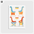 アートポストカード-Armchairs of Ramses III
 - エジプト美術史 Postcard.