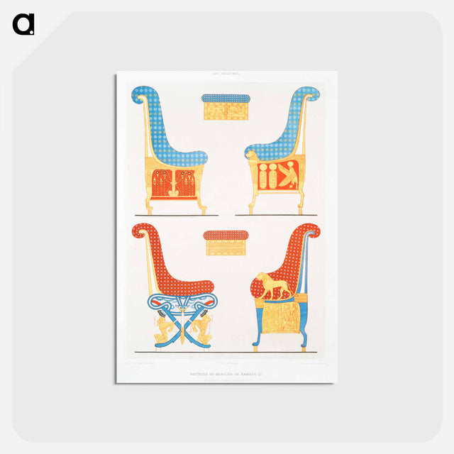 アートポストカード-Armchairs of Ramses III
 - エジプト美術史 Postcard.