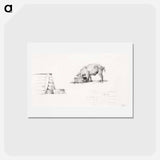 アートポストカード-Pig - ジャン ベルナール Postcard.