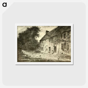 アートポストカード-House birthplace Millet - ジャン フランソワ ミレー Postcard.