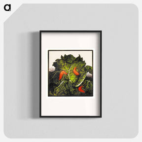 アートポスター-Three slugs on a cabbage - ユリー デ フラーハ Poster.
