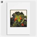 Three slugs on a cabbage - ユリー デ フラーハ Poster.