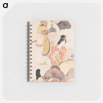 Seven Gods of Good Fortune - 神坂 雪佳 Memo.