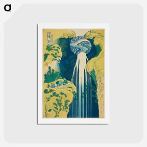 アートポストカード-The waterfall of Amida behind the Kiso Road - 葛飾 北斎 Postcard.