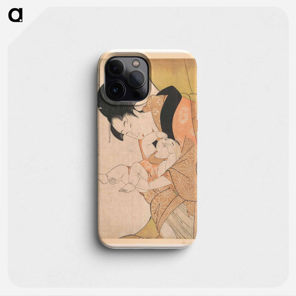 Midnight: Mother and Sleepy Child - 喜多川 歌麿 Phone Case.