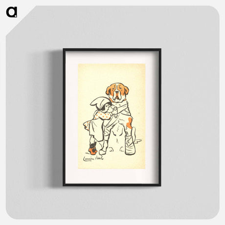 アートポスター-Little Girl Bandaging a Large Dog
 - 国立医学図書館 Poster.