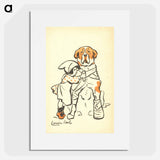 アートポスター-Little Girl Bandaging a Large Dog
 - 国立医学図書館 Poster.