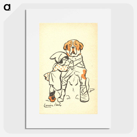 アートポスター-Little Girl Bandaging a Large Dog
 - 国立医学図書館 Poster.