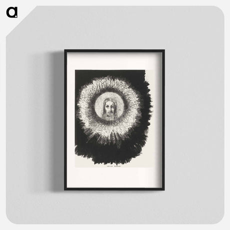 アートポスター-And the Face of Christ Shone in the Disk of the Sun - オディロン ルドン Poster.
