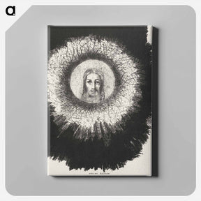アートパネル-And the Face of Christ Shone in the Disk of the Sun - オディロン ルドン Canvas.
