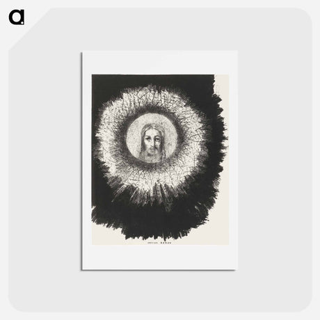 アートポストカード-And the Face of Christ Shone in the Disk of the Sun - オディロン ルドン Postcard.