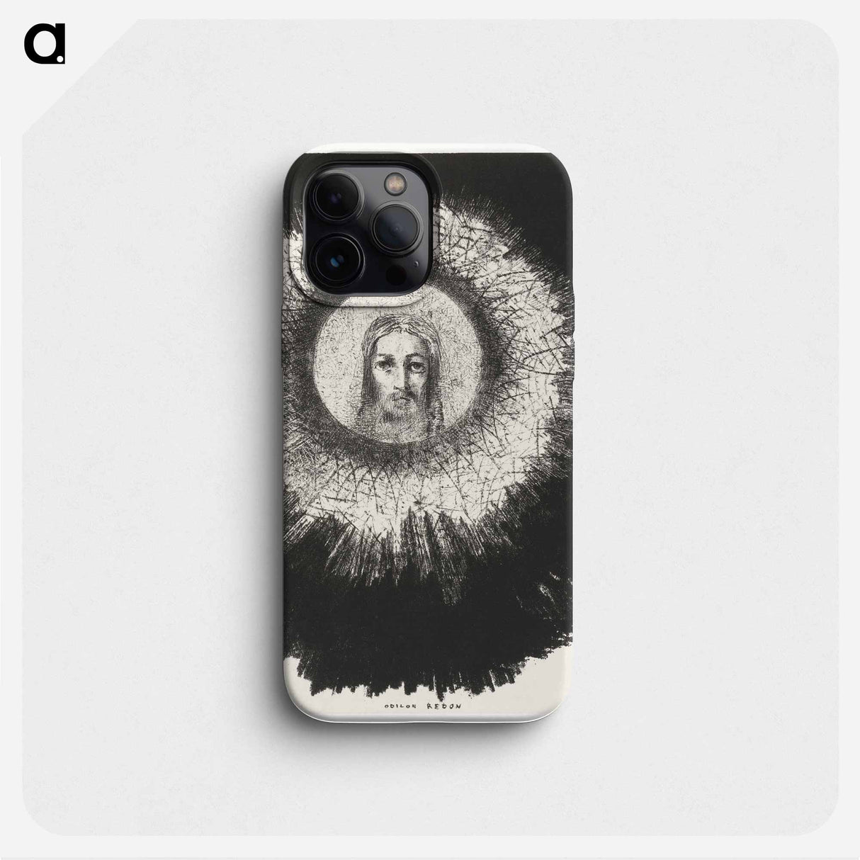 And the Face of Christ Shone in the Disk of the Sun - オディロン ルドン Phone Case.