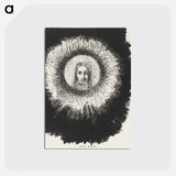 アートポストカード-And the Face of Christ Shone in the Disk of the Sun - オディロン ルドン Postcard.