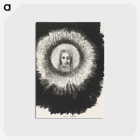 アートポストカード-And the Face of Christ Shone in the Disk of the Sun - オディロン ルドン Postcard.