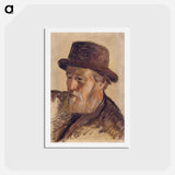 アートポストカード-Portrait of a Man - ポール ゴーギャン Postcard.