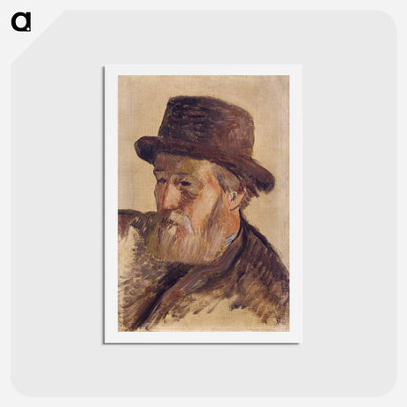 アートポストカード-Portrait of a Man - ポール ゴーギャン Postcard.