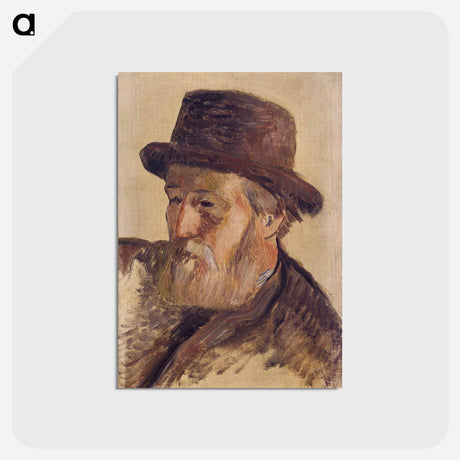 アートポストカード-Portrait of a Man - ポール ゴーギャン Postcard.