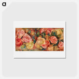アートポストカード-Roses - ピエール オーギュスト ルノワール Postcard.