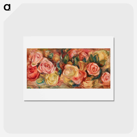 アートポストカード-Roses - ピエール オーギュスト ルノワール Postcard.