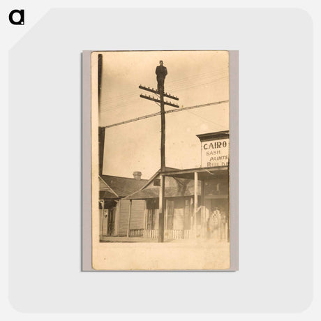 アートポストカード-Man on Pole
 - セントルイス美術館 Postcard.