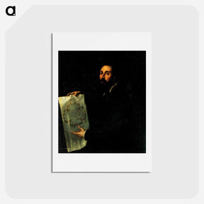 アートポストカード-Portrait of Giulio Romano - ティツィアーノ ヴェチェッリオ Postcard.