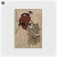 アートポストカード-Ichikawa Omezō I as Tomita Hyōtarō, and Ōtani Oniji II as Kawashima Jibugorō - 東洲斎 写楽 Postcard.