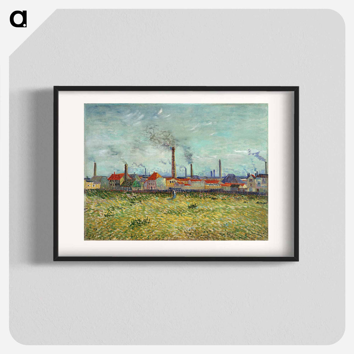 Factories at Clichy - Vincent van Gogh Poster.