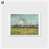 アートポストカード-Factories at Clichy - フィンセント ファン ゴッホ Postcard.