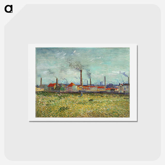アートポストカード-Factories at Clichy - フィンセント ファン ゴッホ Postcard.