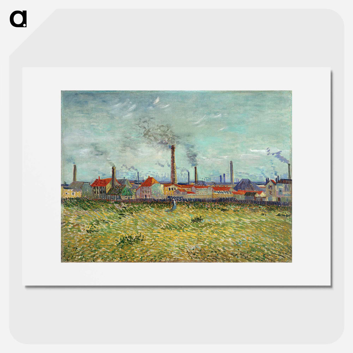 Factories at Clichy - Vincent van Gogh Poster.