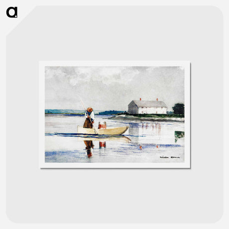 アートポストカード-Spearing Eels - ウィンスロー ホーマー Postcard.