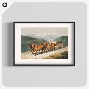 アートポスター-Illustration of the east riding or wolds waggon - 19世紀のヨークシャー Poster.