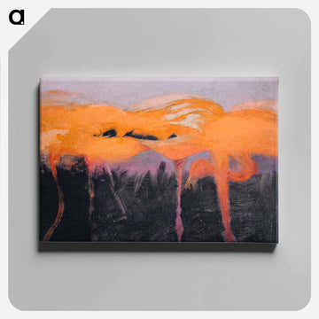Red Flamingoes - アボット ハンダーソン セイヤー Canvas.