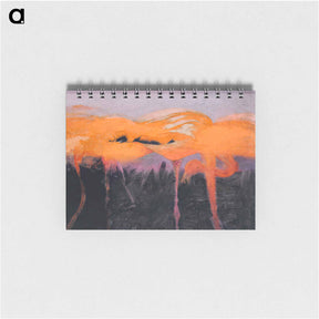 アートメモ帳-Red Flamingoes - アボット ハンダーソン セイヤー Memo.