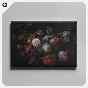 アートパネル-A Garland of Flowers - エイブラハム ミニョン Canvas.