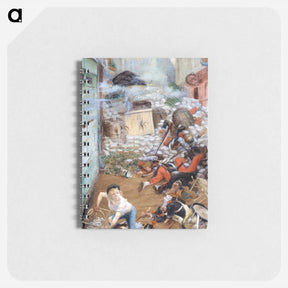 アートメモ帳-Newsboy collecting balls for the barricade - アドルフ レオン ウィレット Memo.