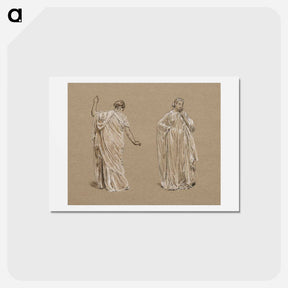 アートポストカード-Draped Model - アルバート ジョセフ ムーア Postcard.