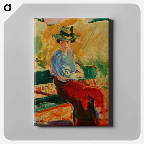 Figure on Bench - アルフレッド ヘンリー マウラー Canvas.