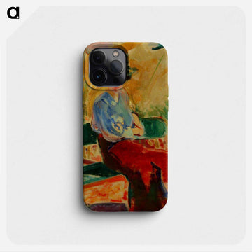 Figure on Bench - アルフレッド ヘンリー マウラー Phone Case.