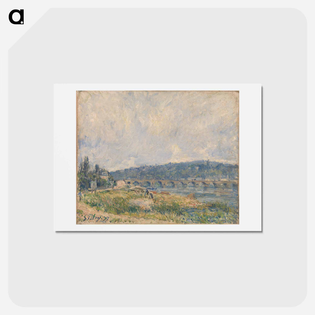 アートポストカード-Sèvres Bridge - アルフレッド シスレー Postcard.