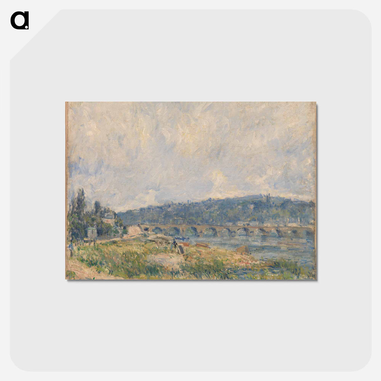 アートポストカード-Sèvres Bridge - アルフレッド シスレー Postcard.