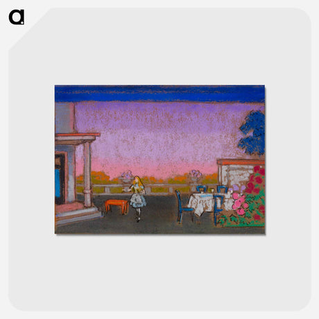 アートポストカード-March Hare's Garden - 不思議の国のアリス Postcard.