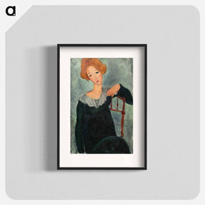 アートポスター-Woman with Red Hair - アメデオ モディリアーニ Poster.