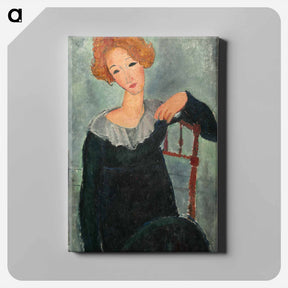 アートパネル-Woman with Red Hair - アメデオ モディリアーニ Canvas.